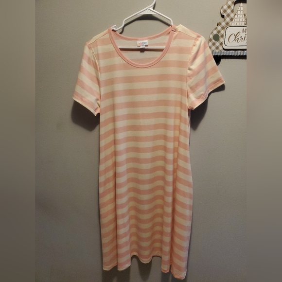 LuLaRoe Dresses & Skirts - LuLaRoe Peach and Cream Striped Top